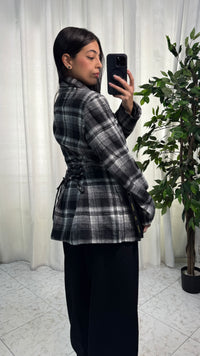 BLAZER TARTAN BLACK