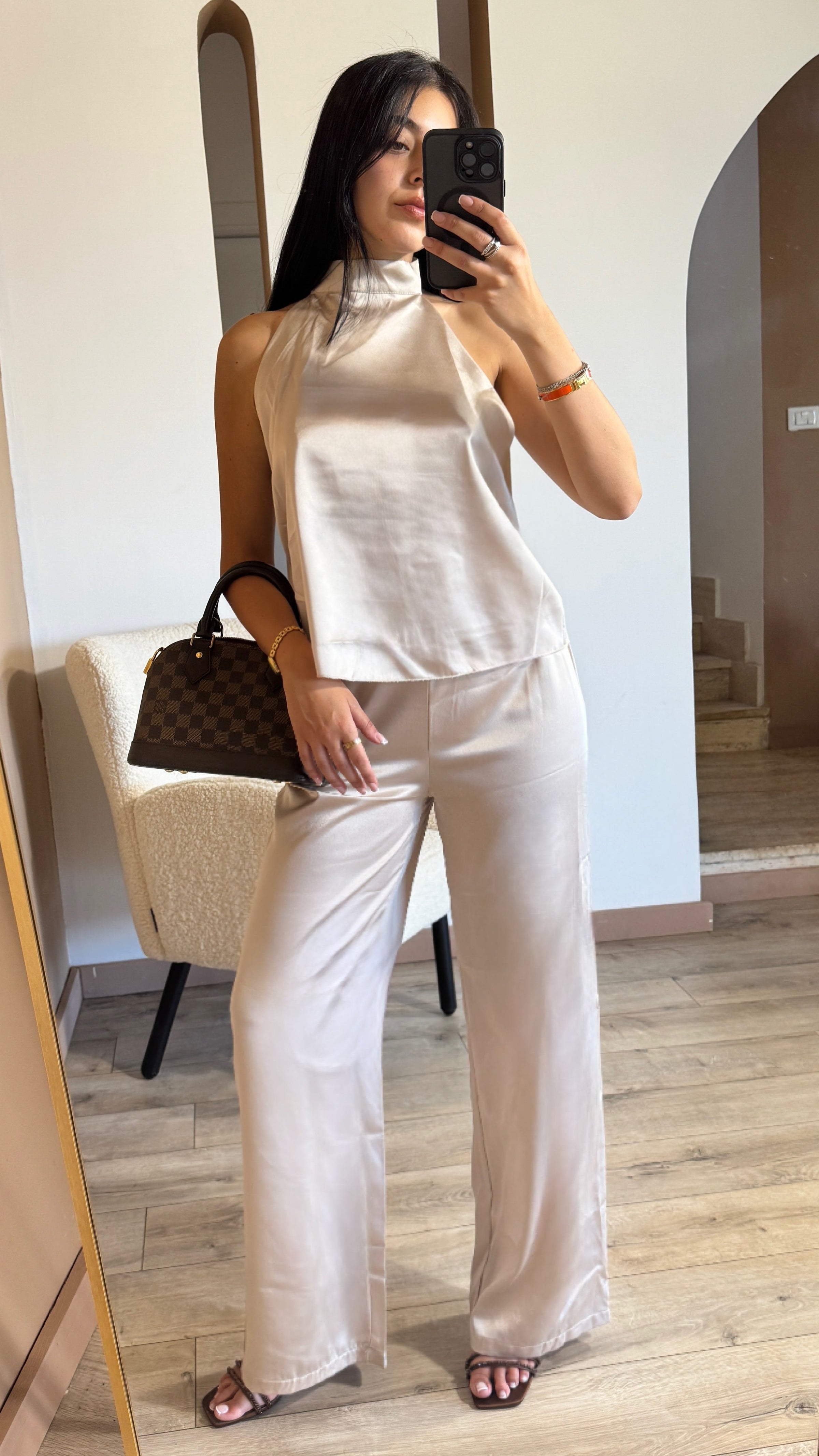Co-ord Satin Champagne