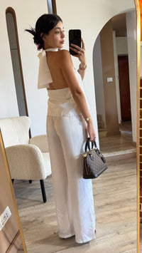 Co-ord Satin White