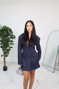 MINI DRESS OFFICE BLUE