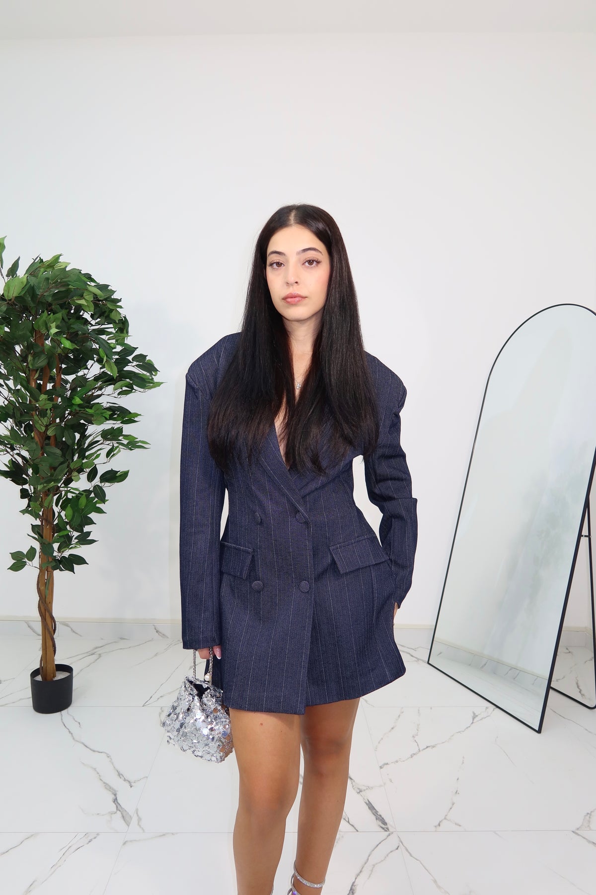 MINI DRESS OFFICE BLUE