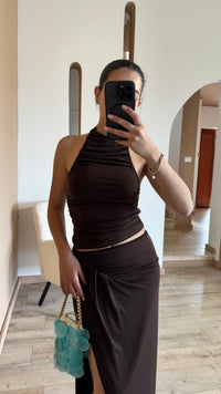 Set Draped Brown