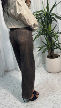 JEANS BARREL BROWN