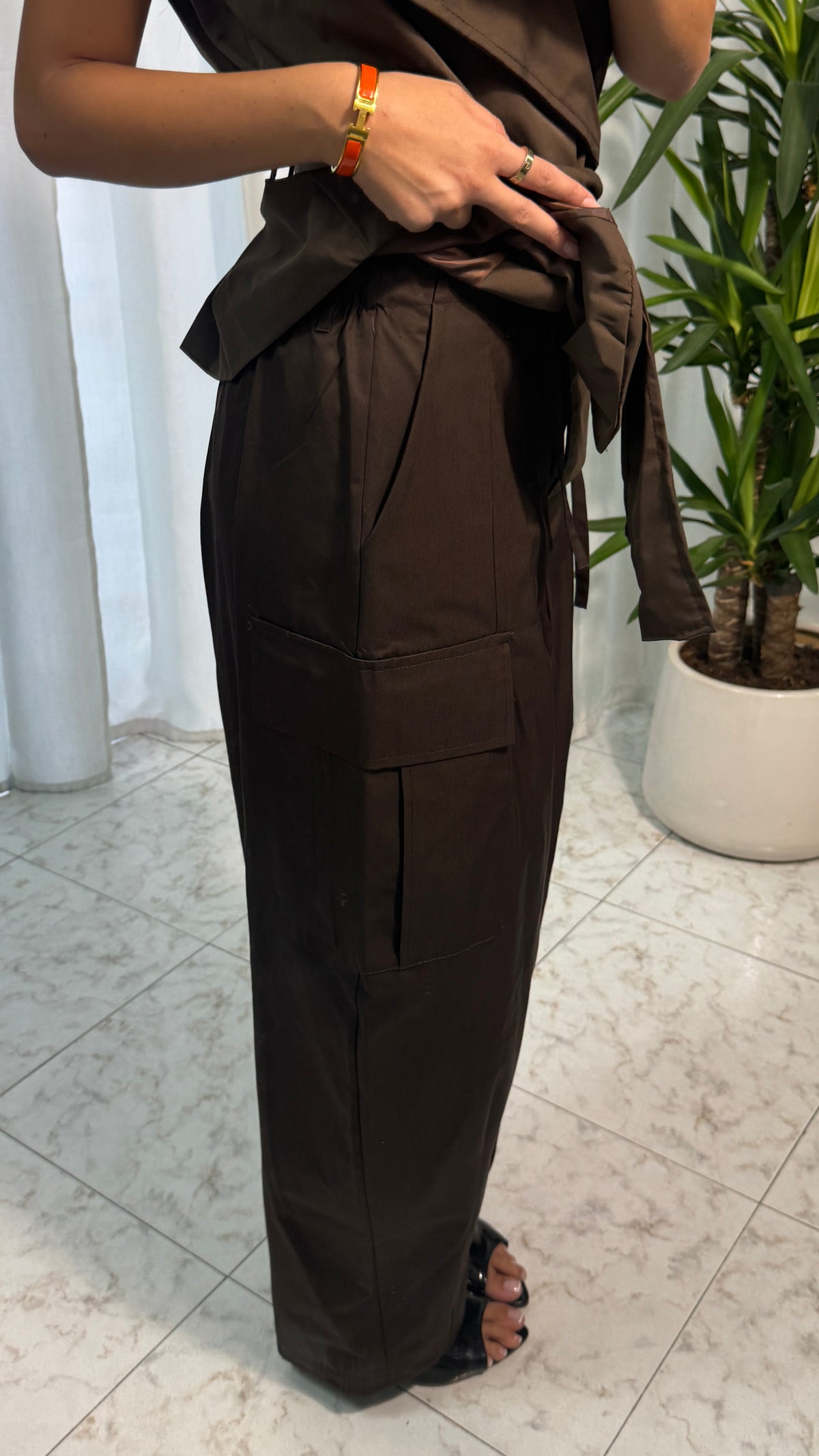 PANTALONE CARGO BROWN