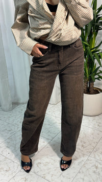 JEANS BARREL BROWN