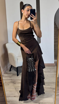 DRESS ZAFIRA BROWN