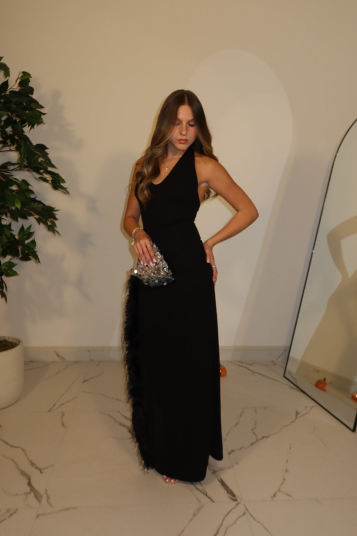 LONGDRESS PLUMAGE BLACK