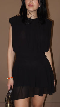 Mini Dress Chiffon Black