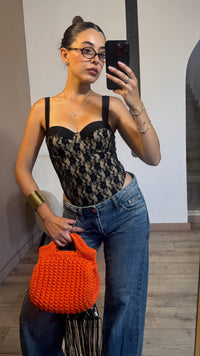 BODY/BIKINI PIZZO BLACK