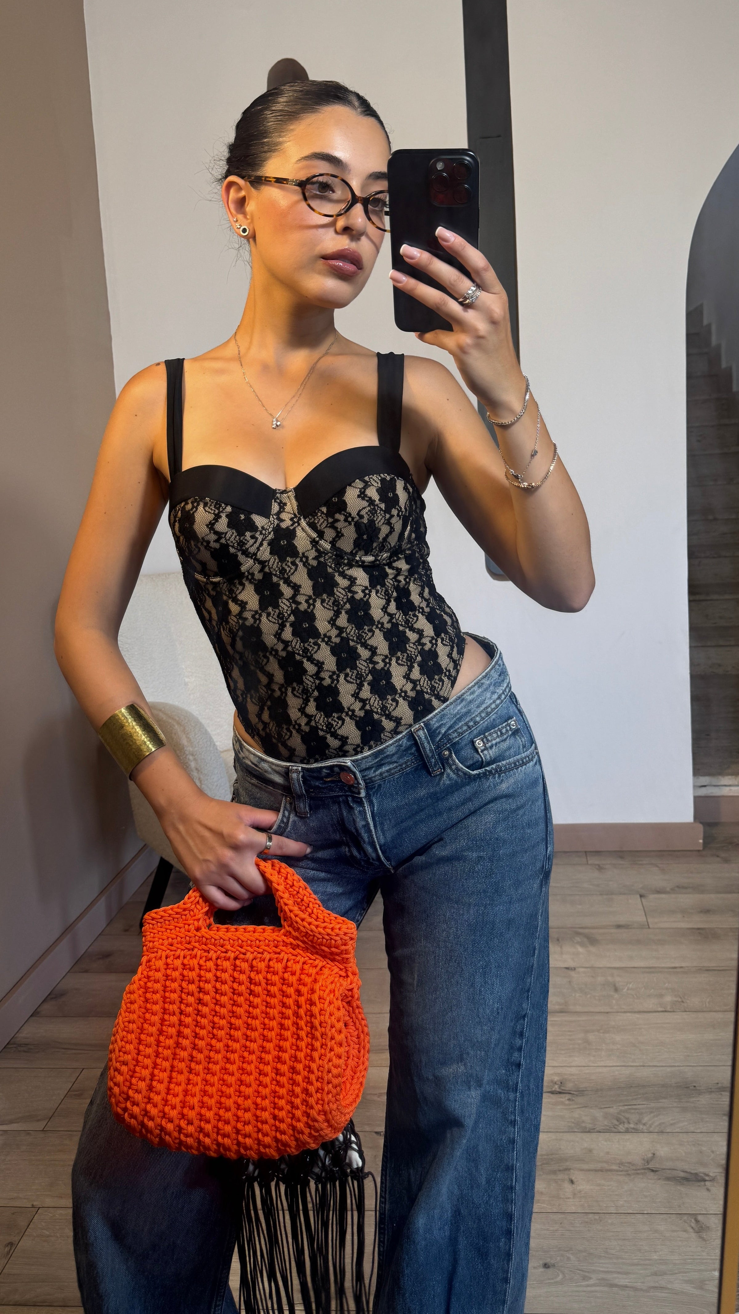 BODY/BIKINI PIZZO BLACK