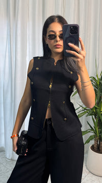 GILET MILITARY BLACK
