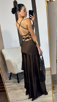 DRESS ZAFIRA BROWN