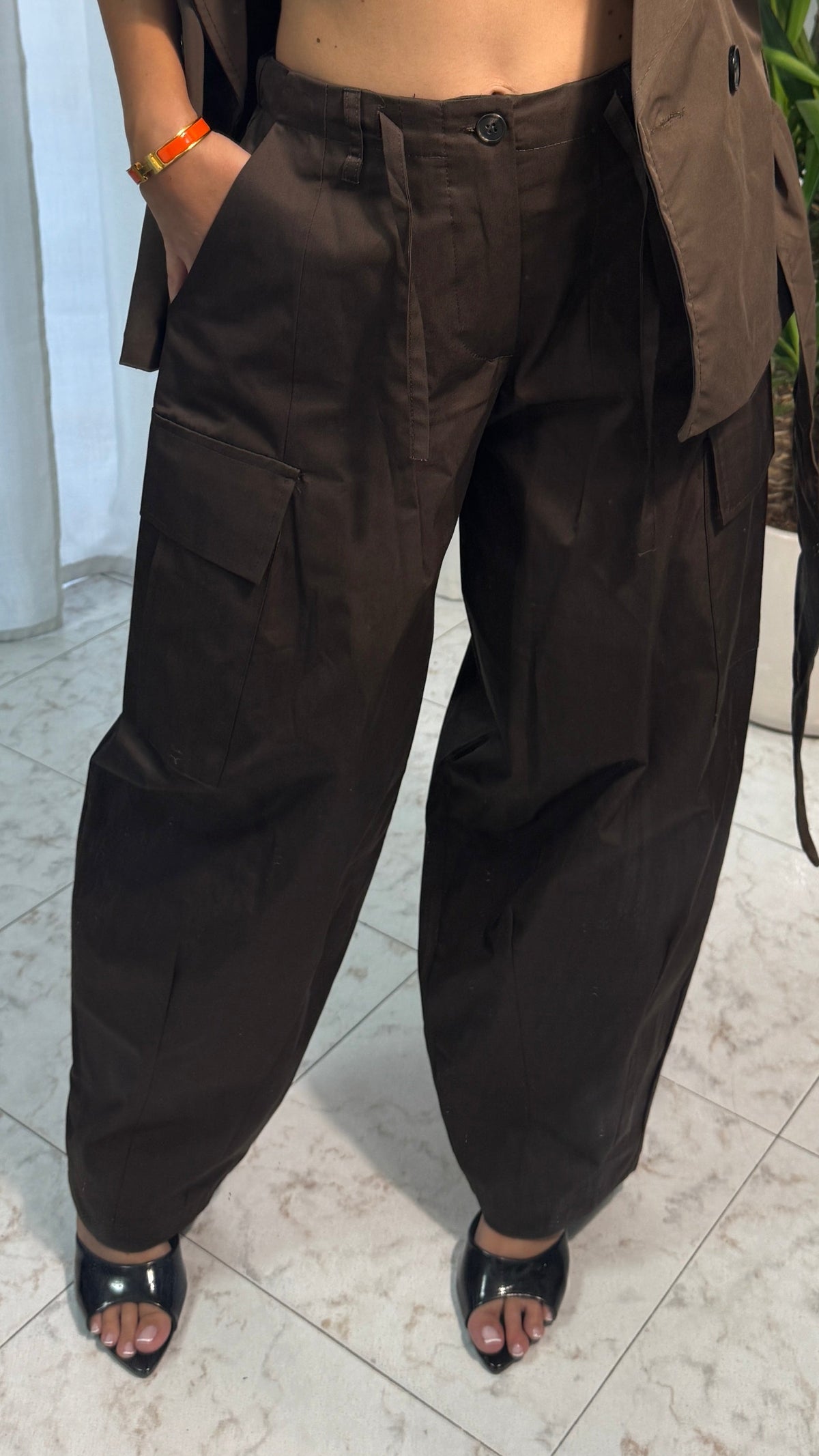 PANTALONE CARGO BROWN