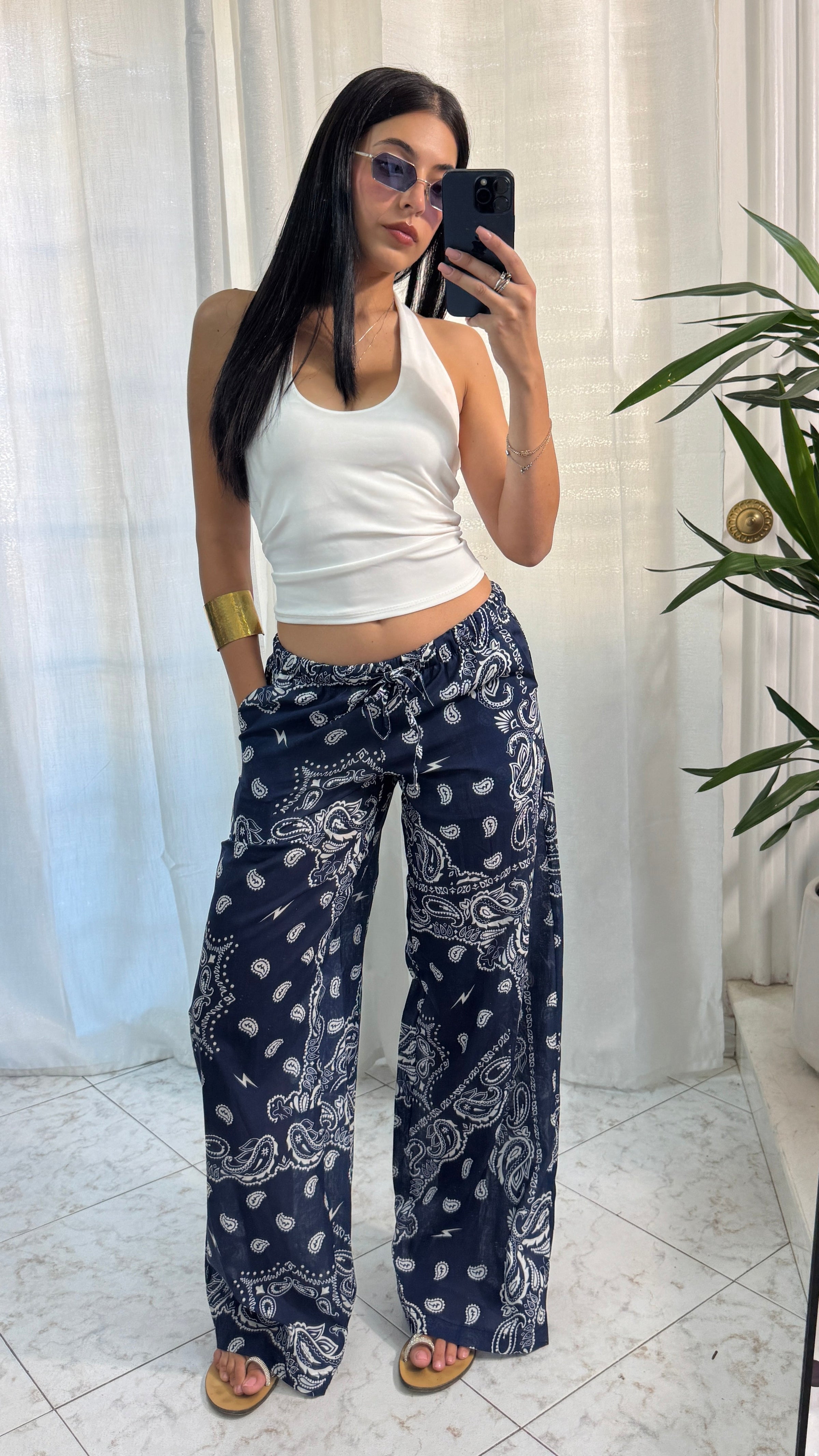 PANTALONE BANDANA BLUE