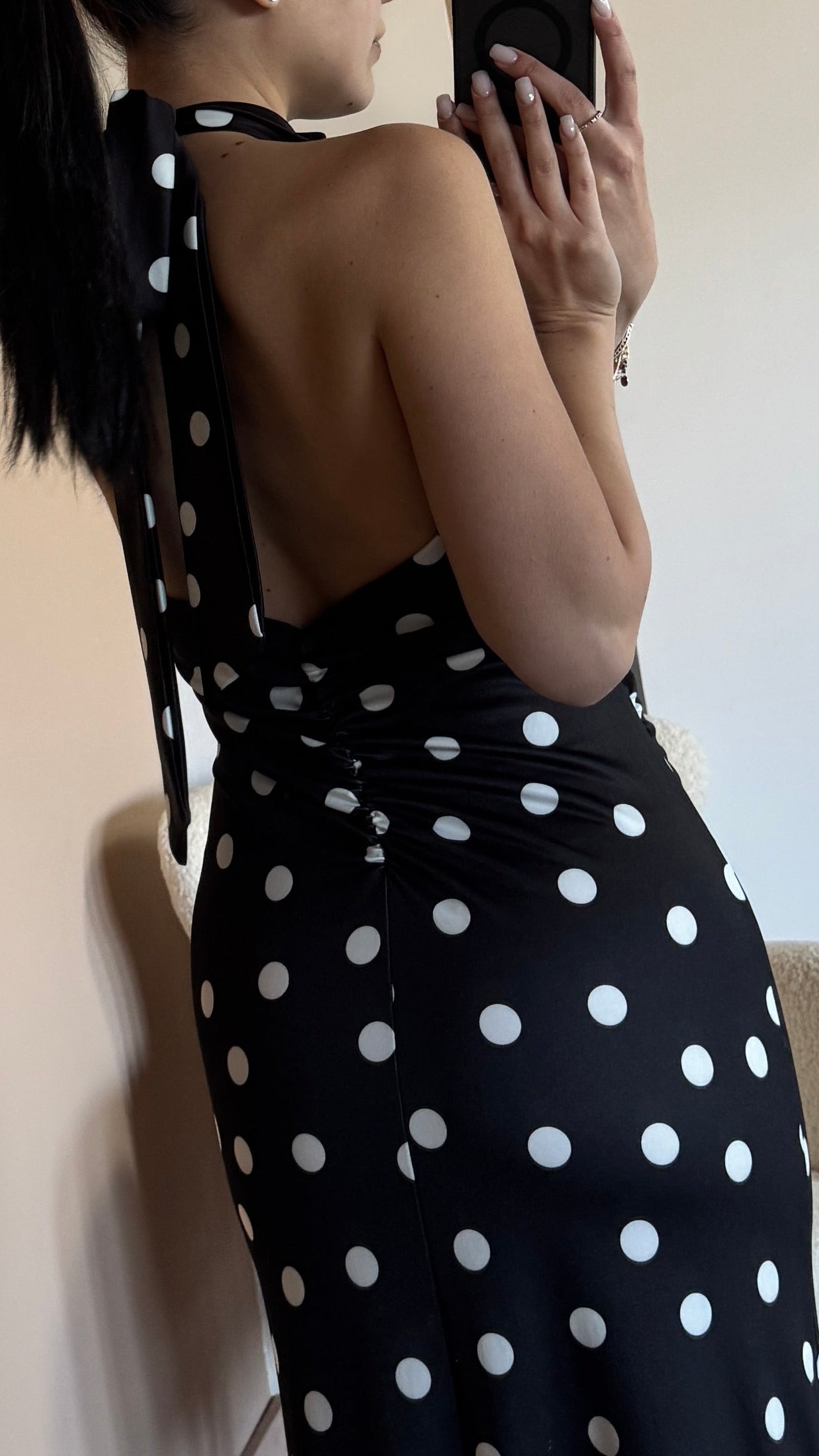 Pois Midi Dress