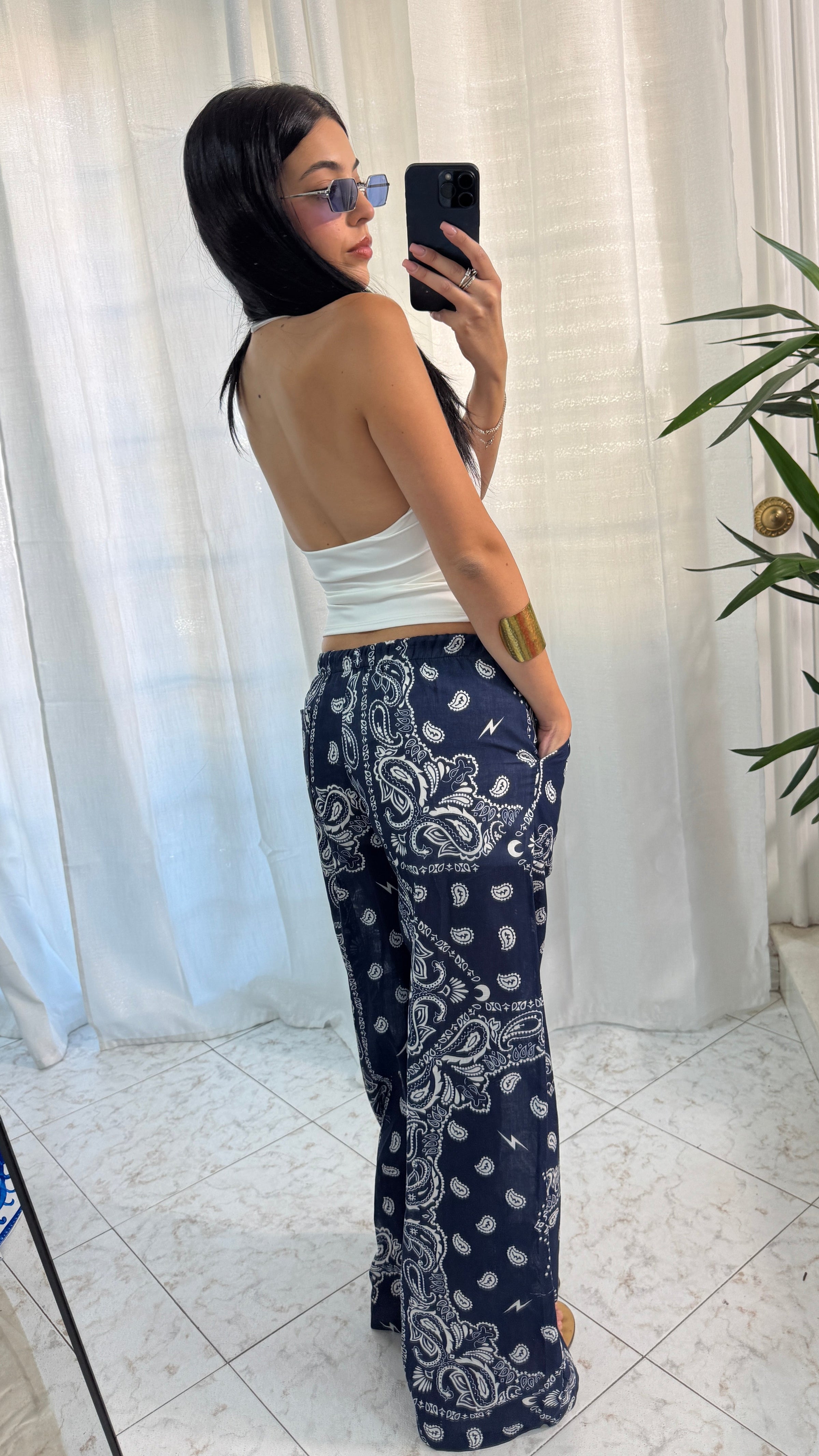 PANTALONE BANDANA BLUE