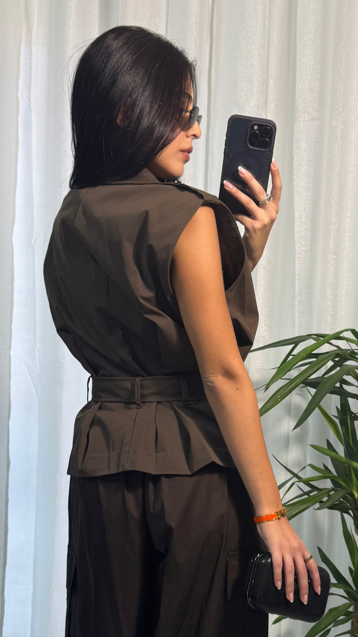 GILET TRENCH BROWN
