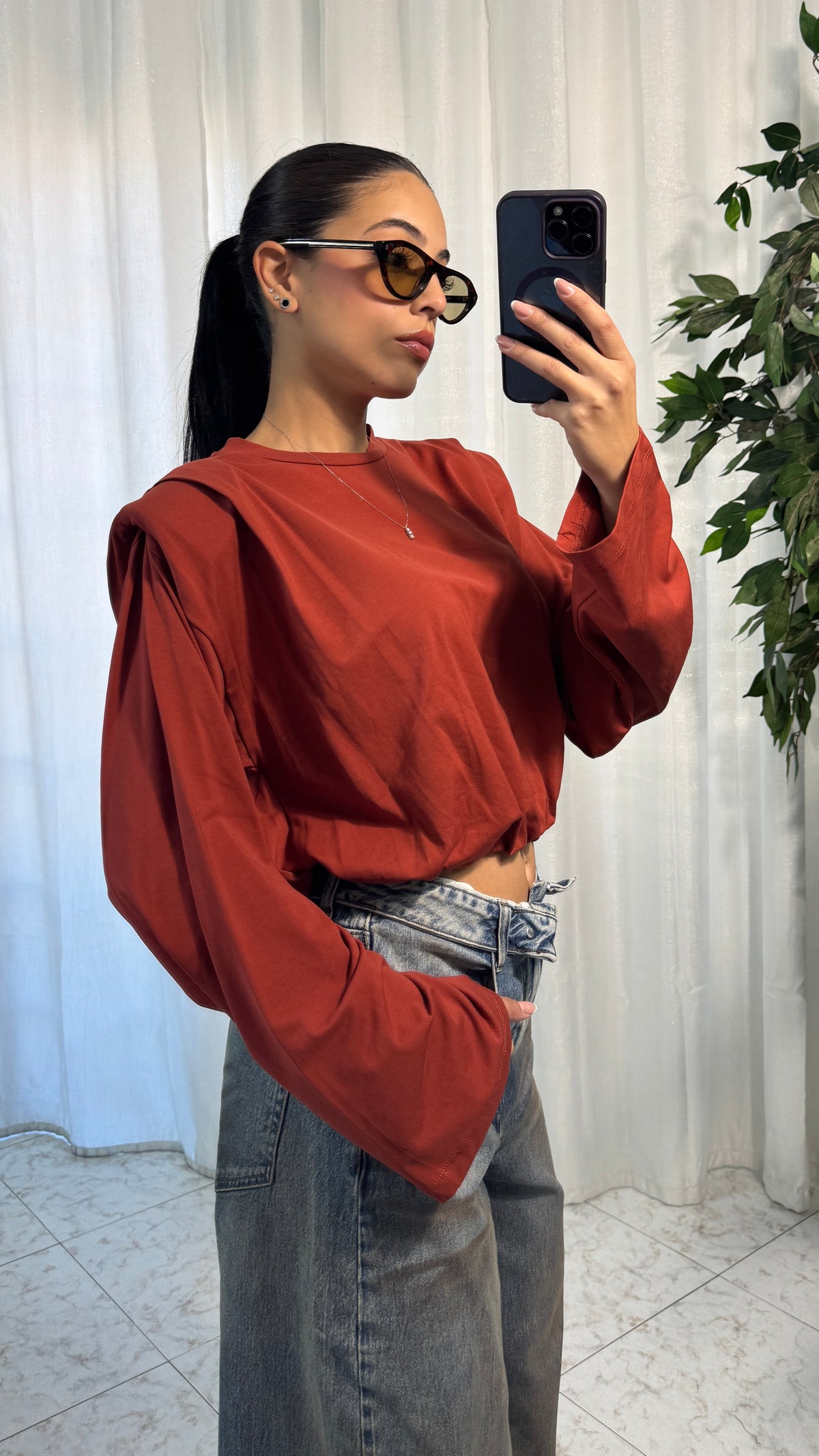 T-SHIRT CROP LONGSLEEVE