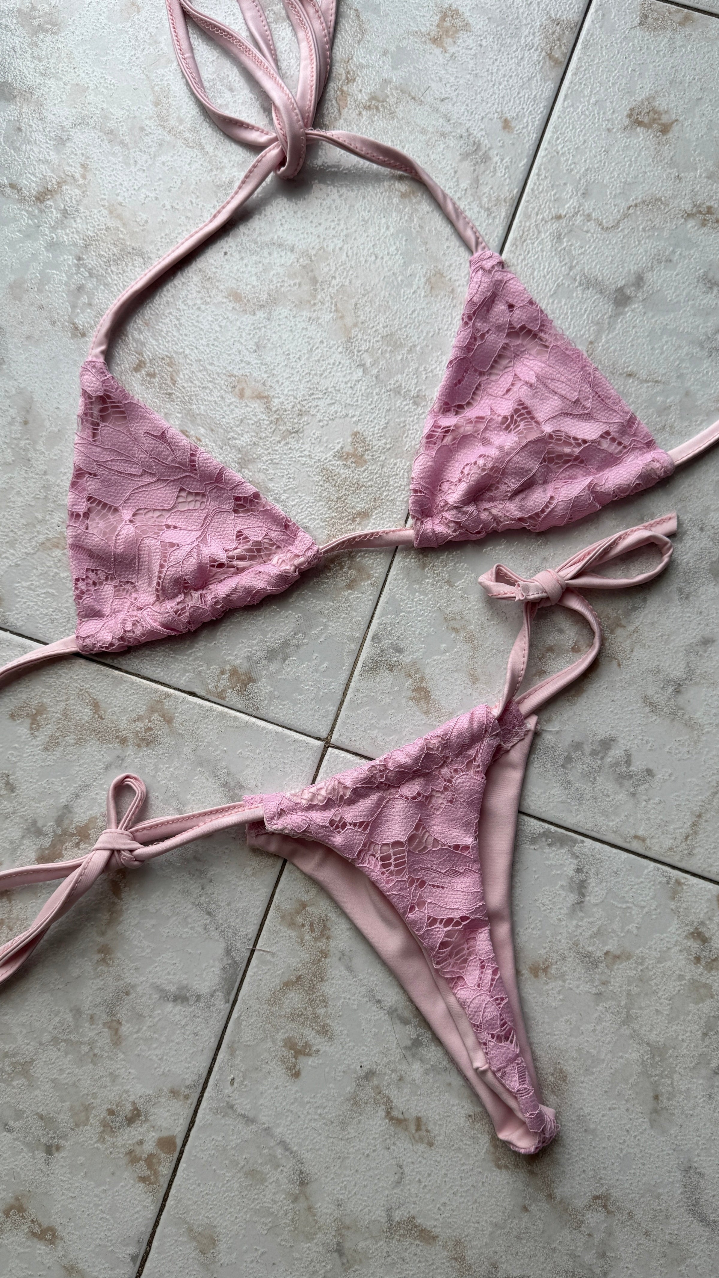 BIKINI PIZZO PINK