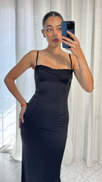 DRESS PIZZO BLACK