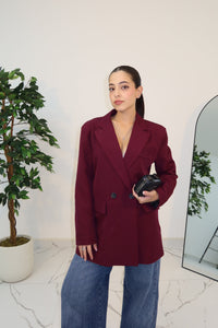 BLAZER JUSTWEST BURGUNDY