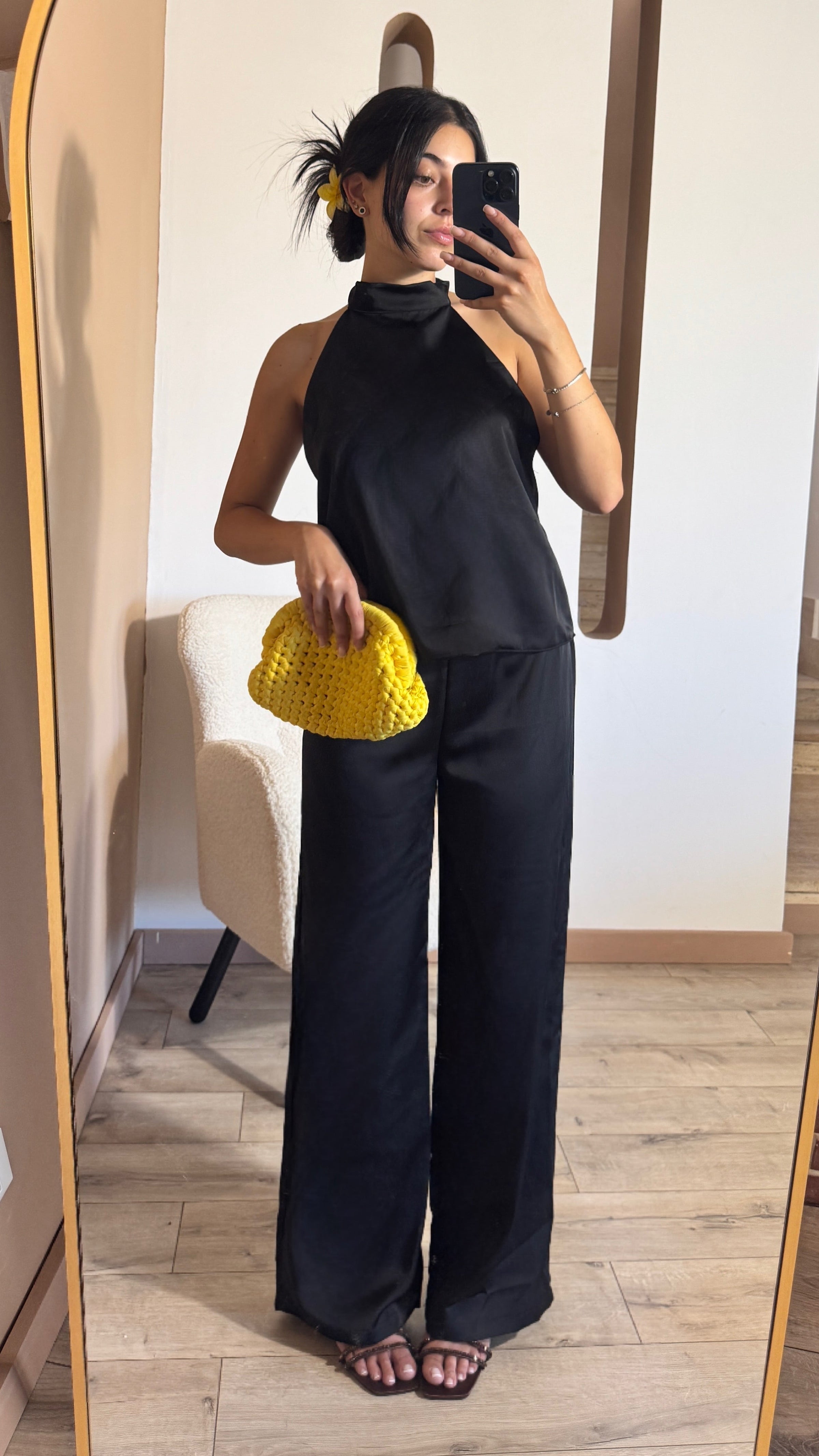 Co-ord Satin Black