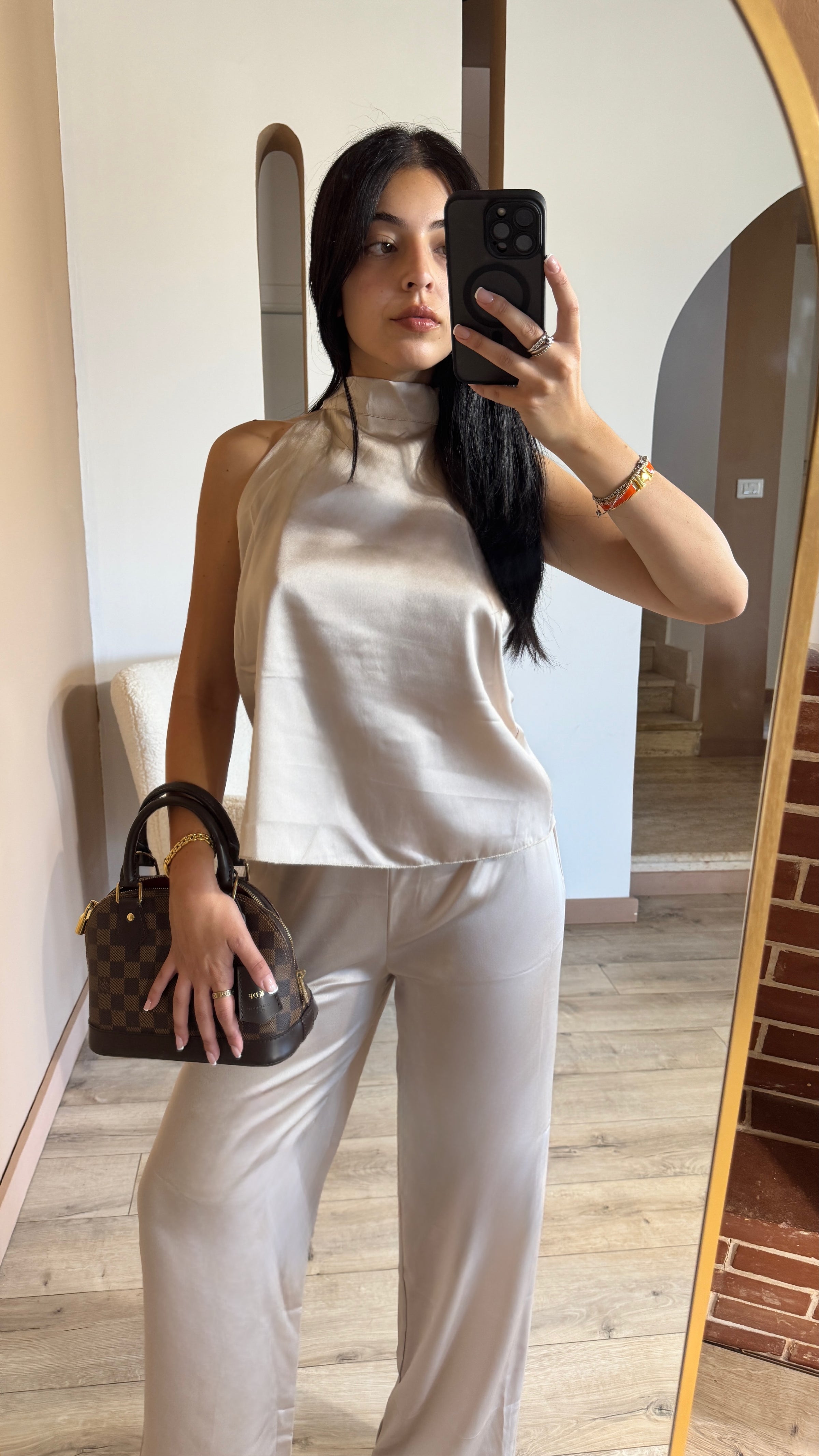 Co-ord Satin Champagne